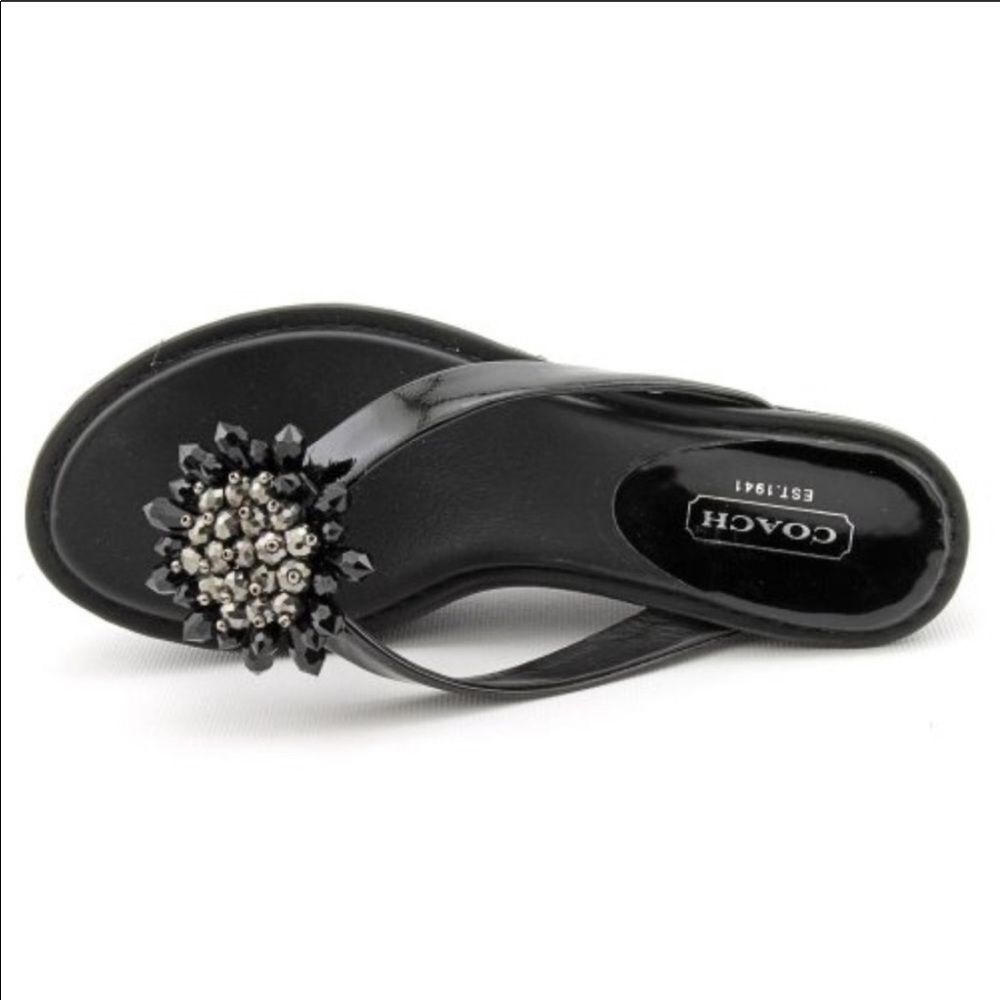 Coach “Norice” Black platform sandals size 6